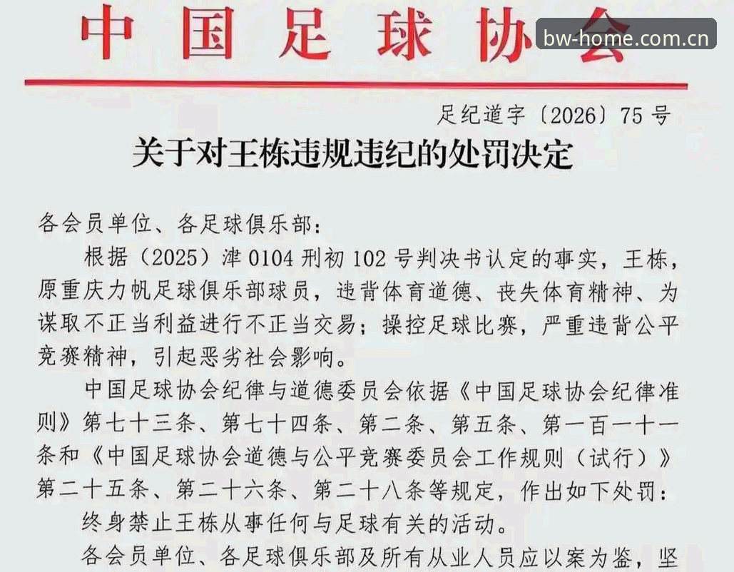 宝威体育使用教程 中国足协第三批禁足名单解读指南:看清行业重塑的关键信号